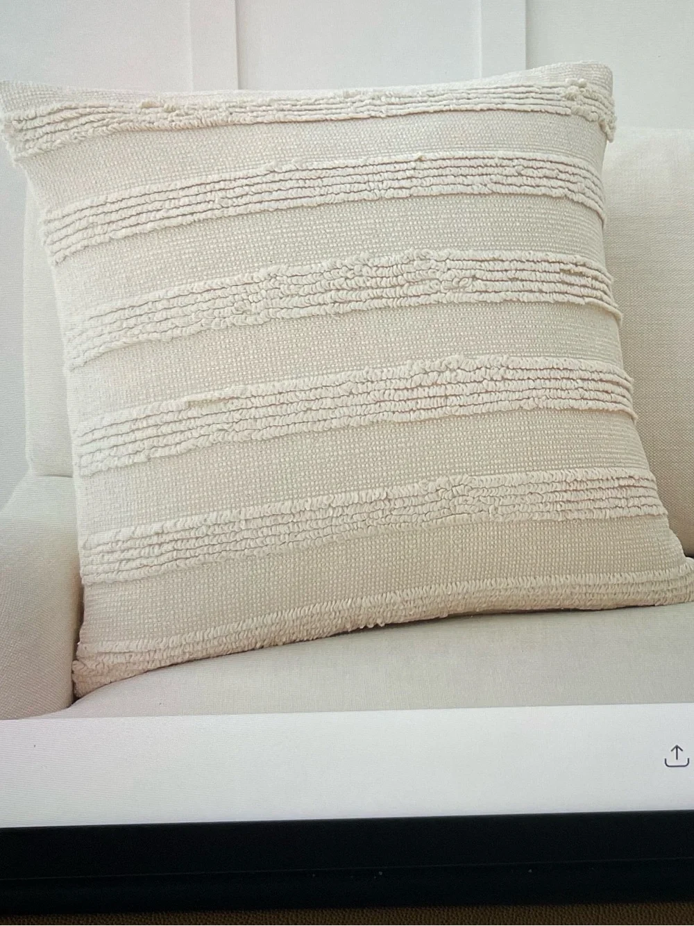 Two Pottery Barn Handwoven Textured Pillow Covers